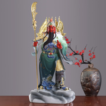 Guan Gong ornaments White marble stone Kowloon Guan Gong Wu God of wealth Guan Er Ye home entrance dedicated shop living room Lucky
