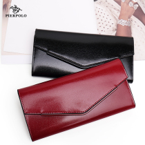 Paul womens wallet long clutch bag leather fashion large capacity three fold wallet tide new wild clutch bag women