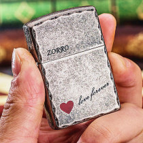 Upscale Retro Lighter Kerosene Creative Ancient Silver Peach Heart Peculiar Valentines Day Birthday Gift man