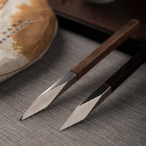 View Lan Day Style Creativity Square Handmade Pu-erh Tea Knife Stainless Steel Tea Needle Spare Parts Pry Tea Set Tea Set Accessories