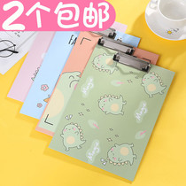Cartoon A4 hipster board clip paper Wood file plywood large writing pad board clip folder office stationery