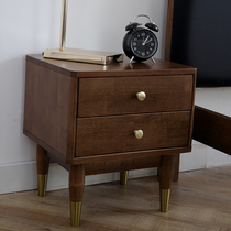 Nordic Wood bedside table modern minimalist bedroom mini bedside storage cabinet economical Auchan lockers light luxury