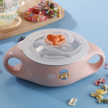 New childrens antibacterial stainless steel eating food supplement bowl water insulation bowl baby baby tableware set