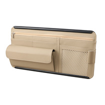 Car sunshade glasses case storage bag certificate ticket holder car rubber frame zipper multi-purpose card bag