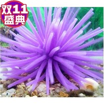 Aquarium fish tank made of scenery decorations with cloth view hiding large fake sea urchin water grass handicraft