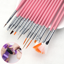 Japanese painted drawing brush brush 15 pens manicure pen set phototherapy pen Nail Polish glue brush painting flower nail art tool