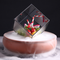 Fruit dessert table cake ice cream display rack decorative tableware dry ice plate creative net red smoke