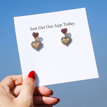 Love pearl earrings earrings niche earrings niche earrings earless female French handmade simple earrings students girl earrings