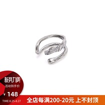  HeyJewel SWEET POINT Sweet wrinkled texture Silver Silver jewelry ear bone clip Ear bone ring Silver spot