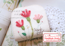 Cut-free DIY handmade cloth Art unwoven fabric Material Bag Night wallet Tian Garden flowers to make time