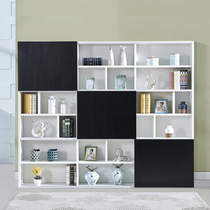 Yiyi furniture bookcase study combination cabinet sliding door bookshelf display cabinet sliding door bookcase magic door bookcase bookcase bookcase