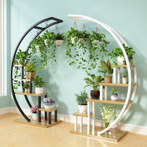 New flower shelf Living room Home Multi-level Interior Indoor Province Space Balcony Decoration Shelving Iron Art Flower Pots Multimeat Racks