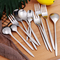 Super beauty replenishment multi-size 18 10 stainless steel spoon dessert spoon coffee spoon children spoon fork fork eating noodle fork