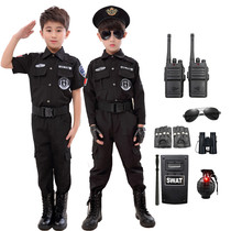 Child Special Soldier Toy Gun Suit Boy Army Uniform Cos Police Petty Police Role Dress Rehearsal Costume
