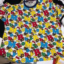 (Domestic Spot) Snow State Sauce Bape Lady Olet Soft Material Easy Letters Milo Full Printed Short Sleeve T-shirt