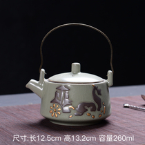 Single Pint Ru Kiln Pint Tea Drinking Cup Teapot Tea Seigong Fu Tea With Ice Cracking Brother Kilo Kiln Cover Tea Bowl Ceramic Tea Cup Single Cup