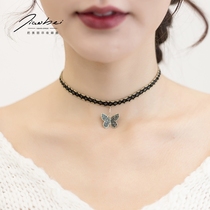  Butterfly choker necklace Female niche clavicle chain Neck Lace collar Neck jewelry Short collar necklace