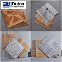 American country retro brick 600x600 balcony terrace basswood tile wood grain tile antique brick antiskid tile