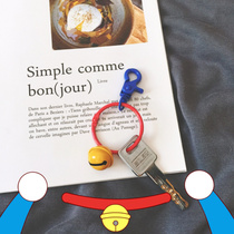 Couple pendant cute hipster cartoon iron jewelry Bell Red Yellow Blue color key chain schoolbag pendant