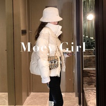Sandro asw down jacket womens short 2021 Winter Korean version of small fragrant wind thick thin bread jacket jacket