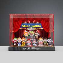 SP Three generations of acrylic scene box POPMART SKULLPANDA Life as a drama series blind box dust-proof display