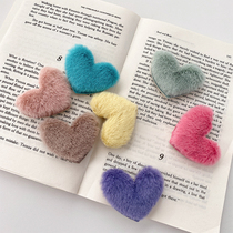 Korean Cute Teenage Girl Loving Hair Clip Candy Color Plush Liu Haiclip Autumn Winter Imitation Rabbit Fur Pure Color Side Chuck Decoration