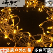 led outdoor light with starry outdoor waterproof colorful neon flashing light string color light bar Christmas decoration around tree