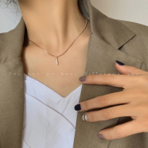 Exquisite zircon necklace female choker 2021 new niche ins cold wind neck chain simple temperament Net Red