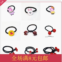 Korean version of childrens hair ornaments rubber band Baby tie hair rope bamboo double cartoon hair circle does not hurt hair girl rubber band