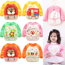 Childrens gown long sleeve baby eating bib waterproof painting childrens apron painting clothes autumn and winter anti-dressing spring and summer