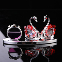 Car decoration perfume seat new car high-end decoration metal crystal swan car car supplies