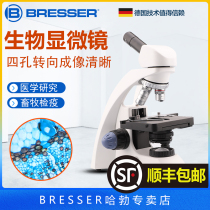 German bresser baoshide three-eye optical microscope professional biological detection high-power industrial breeding science experiment binocular home look at sperm