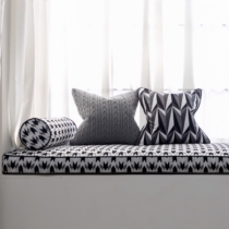 Customized black and white Nordic wind window mat four seasons window mat model room card seat cushion tatami simple modern custom