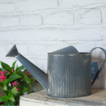 Meow small craftsman groceries English gardening retro gray-blue shower old leak-proof iron garden watering tools