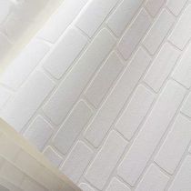 Mediterranean white brick non-woven wallpaper 3d three-dimensional cultural brick fashion Nordic living room bedroom home decoration wallpaper