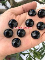 New acrylic drill 3-25 round glossy black half beads non-porous hemisphere DIY material loose beads handmade beads