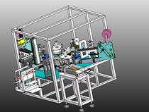 Front and back high precision hot melt film bonding equipment 3D drawing STEP format