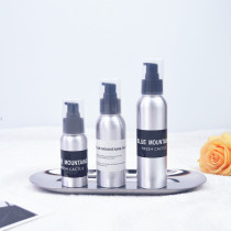 High-End Blackout aluminum bottle Lotion Bottle shampoo Bath hand wash lotion bottle pressing portable travel set