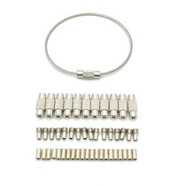 Stainless steel handmade beaded material necklace wire rope bracelet screw spiral buckle DIY connection buckle jewelry accessories