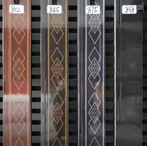 Tile skirting 120*800120*600 black golden flower custom living room dining room corridor Walk Side Line