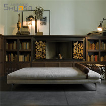 Nordic light and luxurious industrial wind living room sofa Guido Sofa Reclining Bedroom bed tail stool Bart bed Bench Strip Long Bench