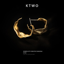 Korean fashion new kgold simple earrings female niche ins tide personality sense ear ring net red cold wind earrings