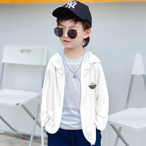 Boy summer thin cool breathable sunscreen coat small and middle child Summer Boy anti-ultraviolet mosquito coat