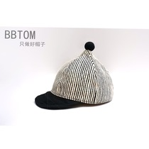 0-3 years old baby cap soft brim baseball cap spring summer and autumn baby cotton striped hat for men and women