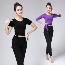 Yoga suit womens summer specialties high-end fashion Slim Short Sleeves Thin summer Sexy Two sets of dance clothes