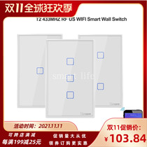 sonoff US gauge T2 wall switch with RF433 mobile phone APP remote control GooglhomeAlexa