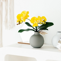 High-grade feel moisturizing simulation flower Phalaenopsis bouquet living room flower arrangement fake flower table decoration indoor flower