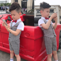 Boys dress Plaid graduation clothes childrens kindergarten performance clothes boys small suits handsome childrens suits show