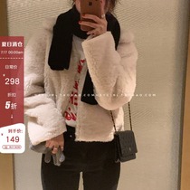 HEYGIRL black brother Korean version of the short fluffy coat female small thickened plush top winter new