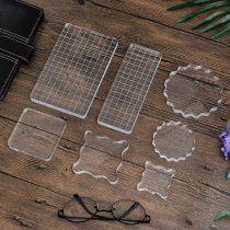 Rubber stamp transparent seal hand account special high quality crystal acrylic handle backplane hand account assistant